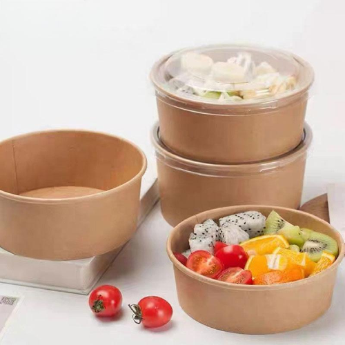 kraft paper bowl for soup salad and rice