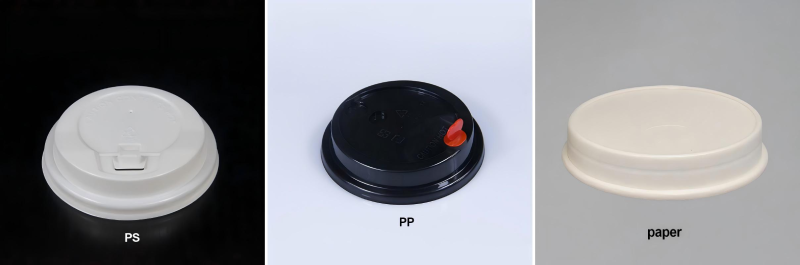 Commonly used lids for disposable paper cups