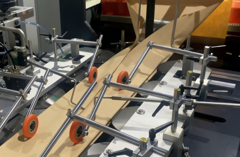 Paper bag production and folding process