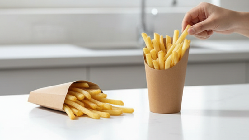 french fries packaging types