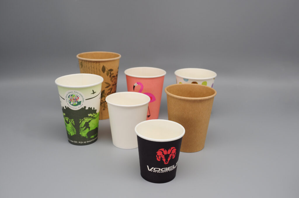 Some styles of disposable single-layer paper cups