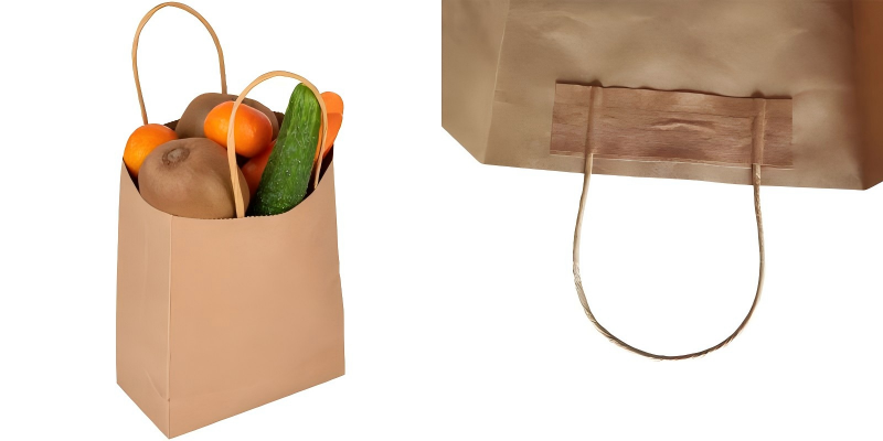 Twist handle kraft paper bags for retail gift packaging